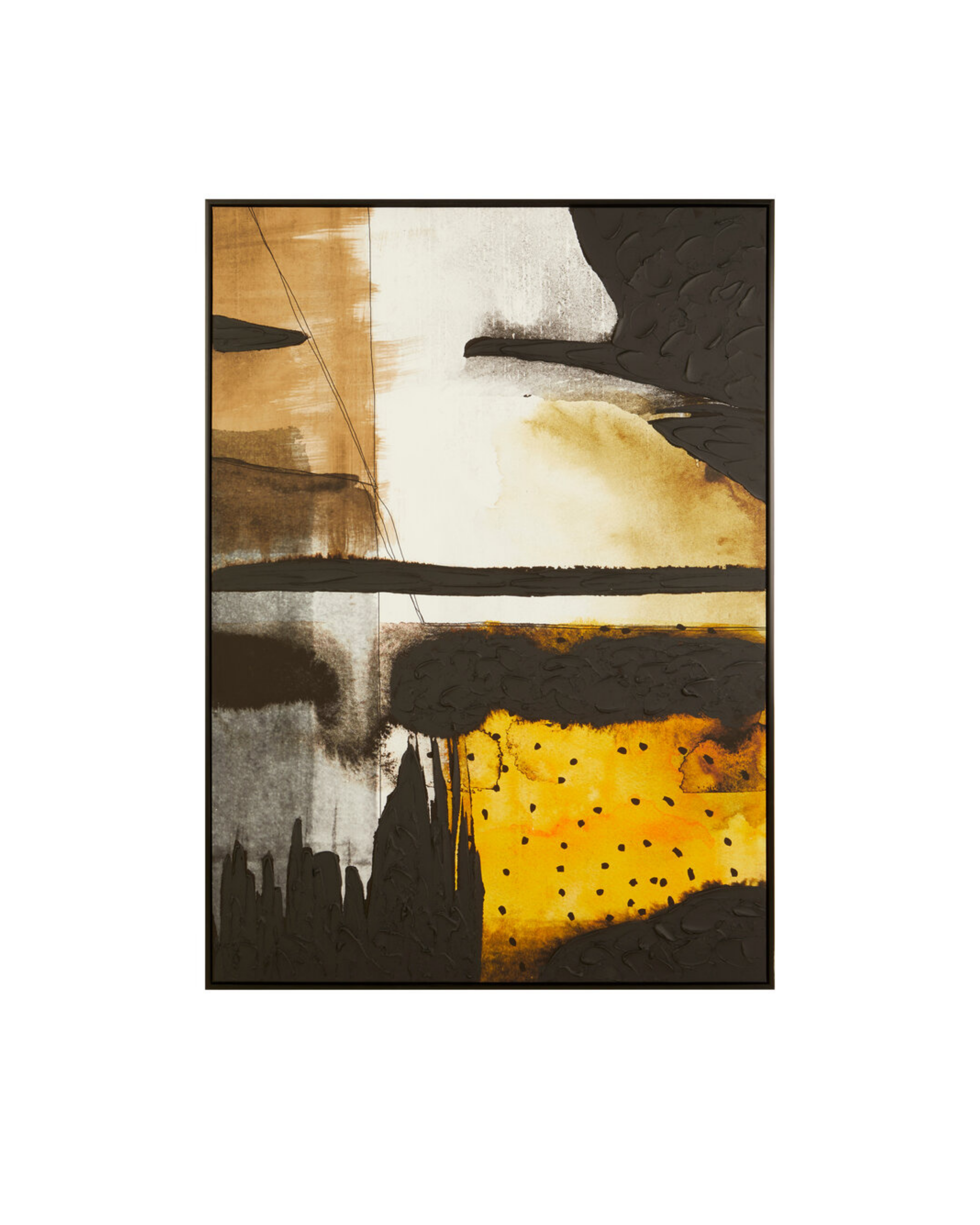 Tali Wall Art - Black & Ochre