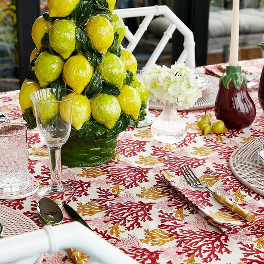 Rose Coral Table Napkin - Set of 4