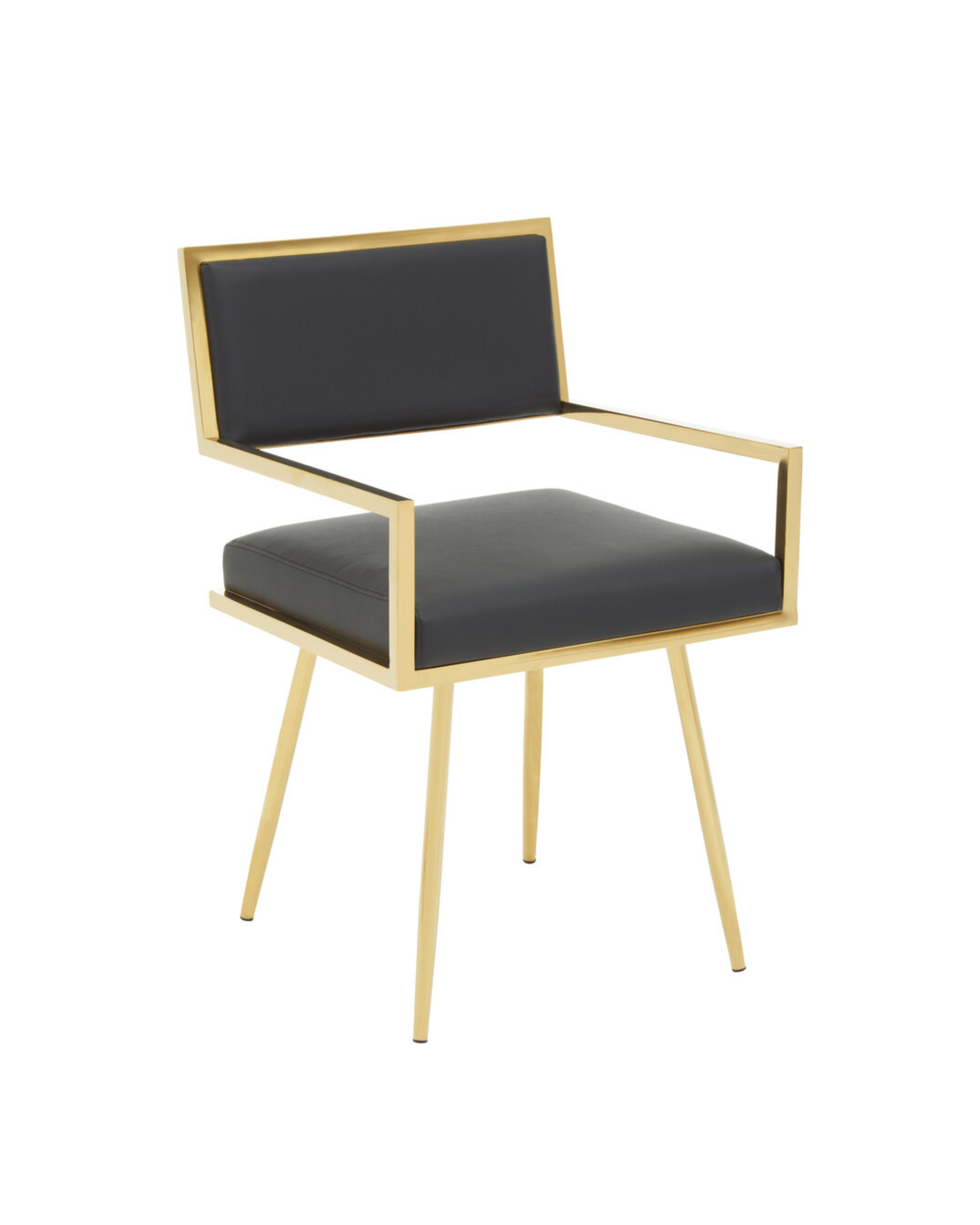 Olin Dining Chair - Faux Black Leather