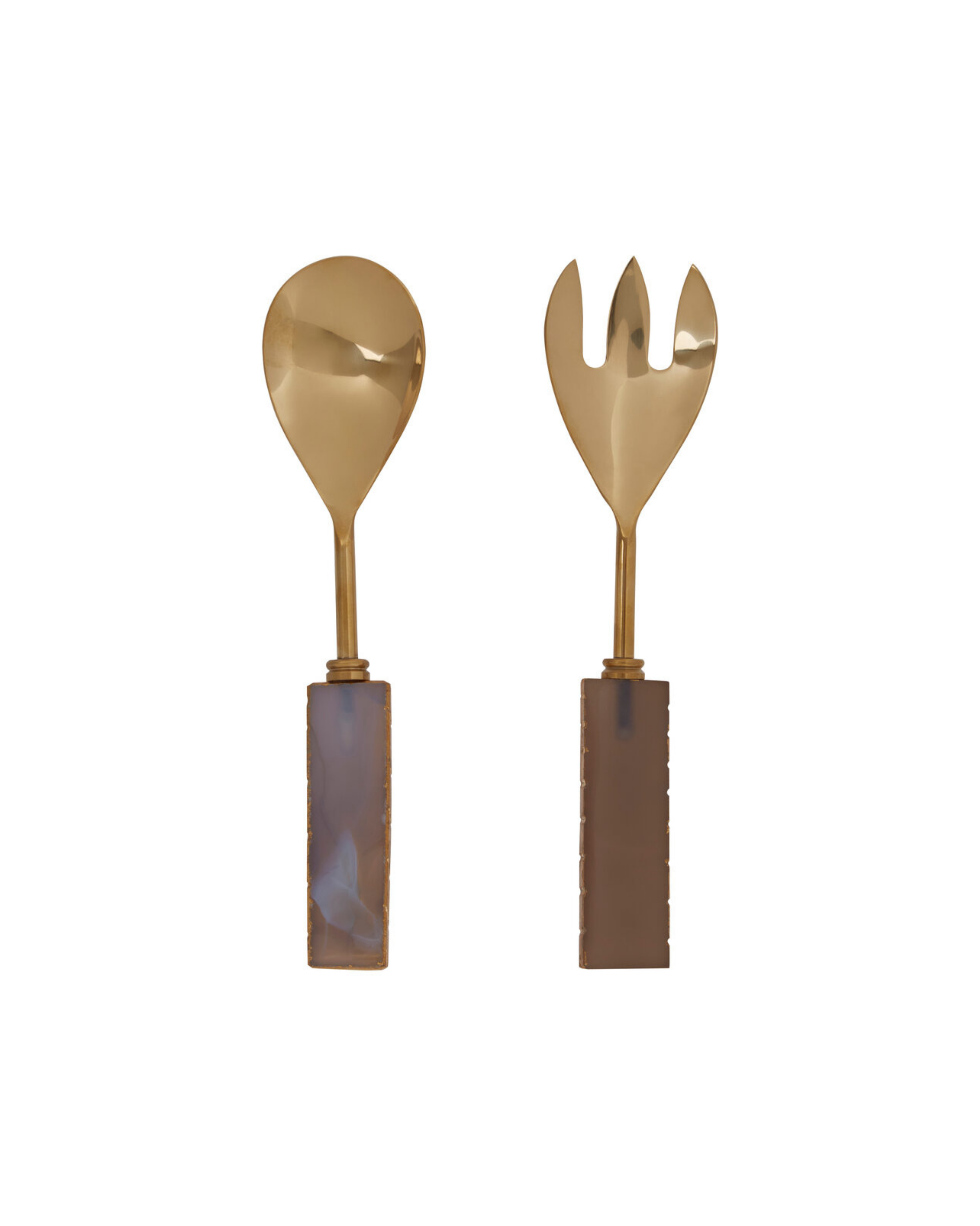 Vena Serving Set - Grey And Gold