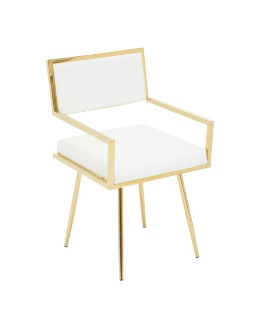 Olin Dining Chair - Faux Ivory Leather