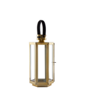 Laguna Gold & Leather Lantern - Small