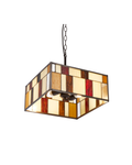 Marmont Stained Glass Deco Square Sky Pendant