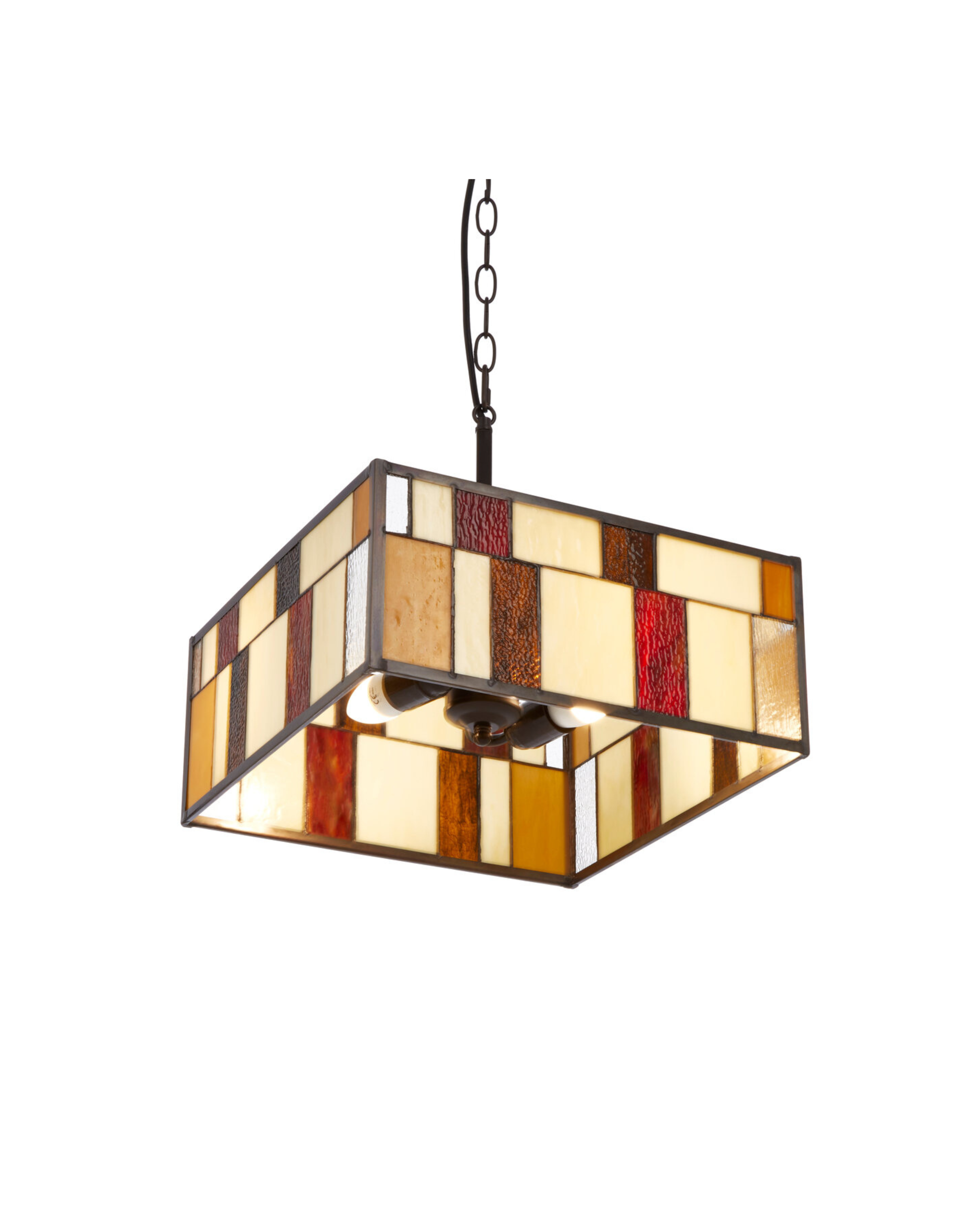 Marmont Stained Glass Deco Square Sky Pendant