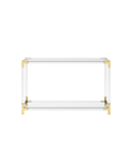 Ellery Console Table - Clear Acrylic & Brass