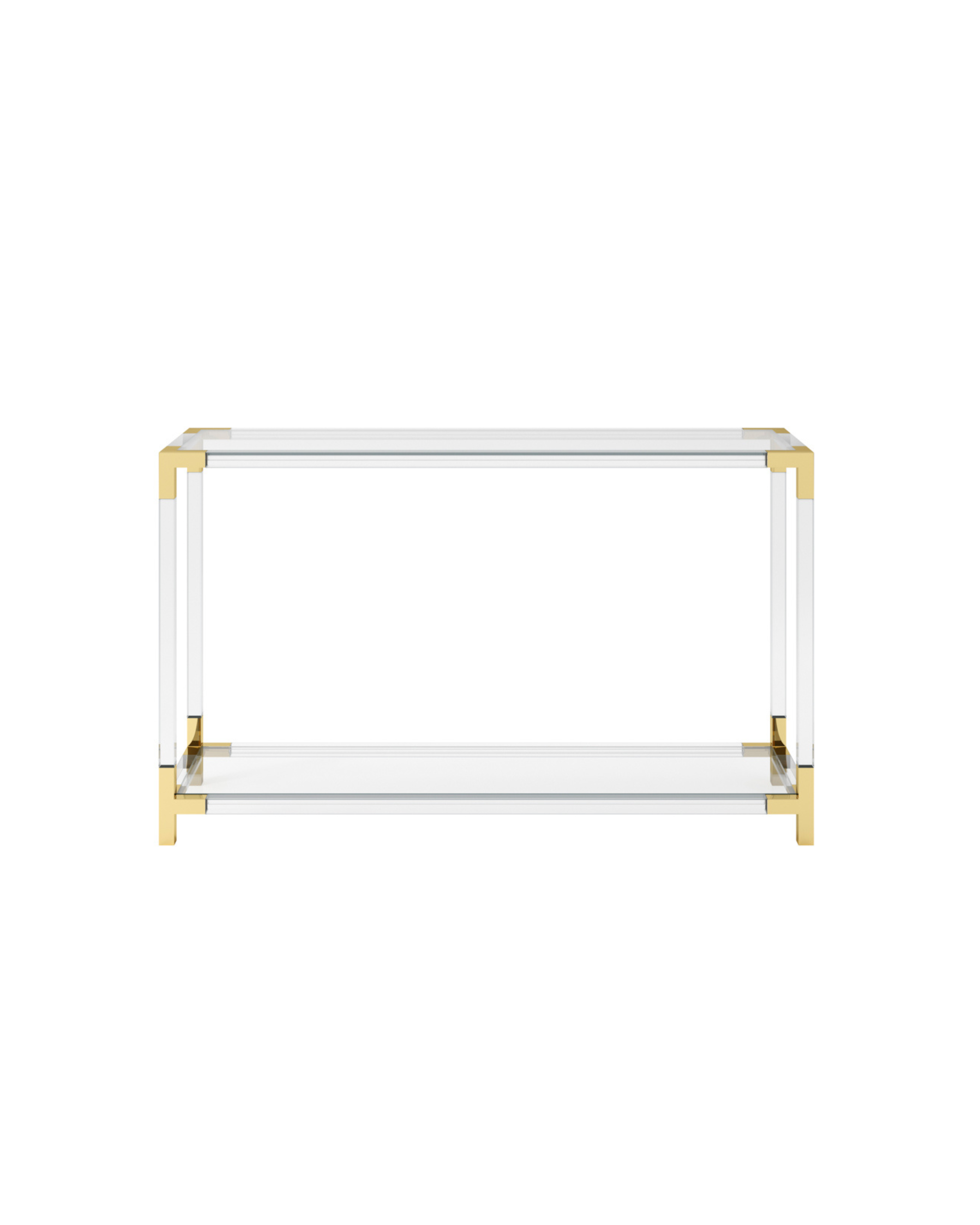 Ellery Console Table - Clear Acrylic & Brass
