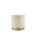 Small Sanderson Pouffe - Cream Velvet