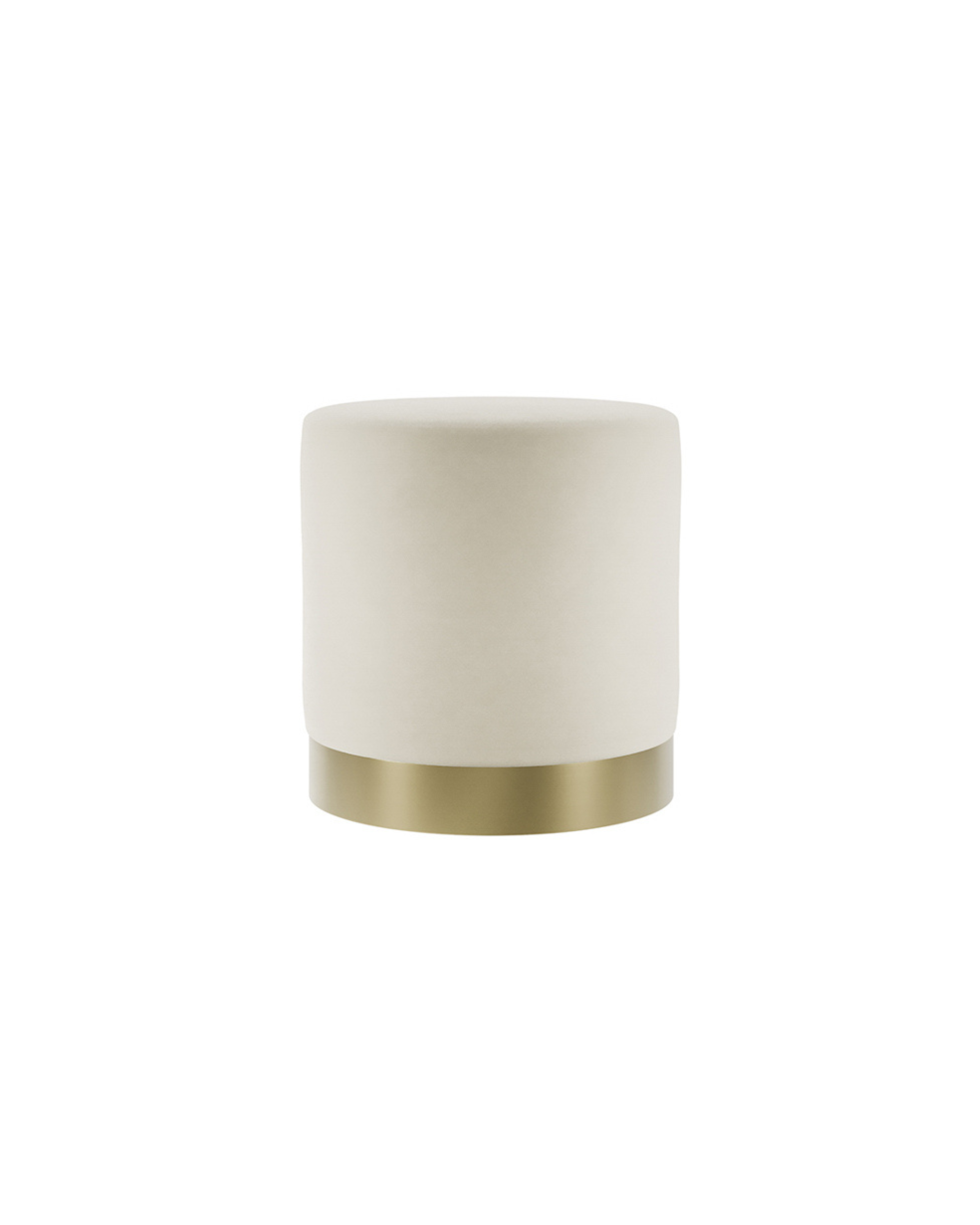 Small Sanderson Pouffe - Cream Velvet