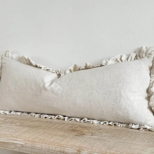 Grace Linen Blend Cushion Cover  - Sand