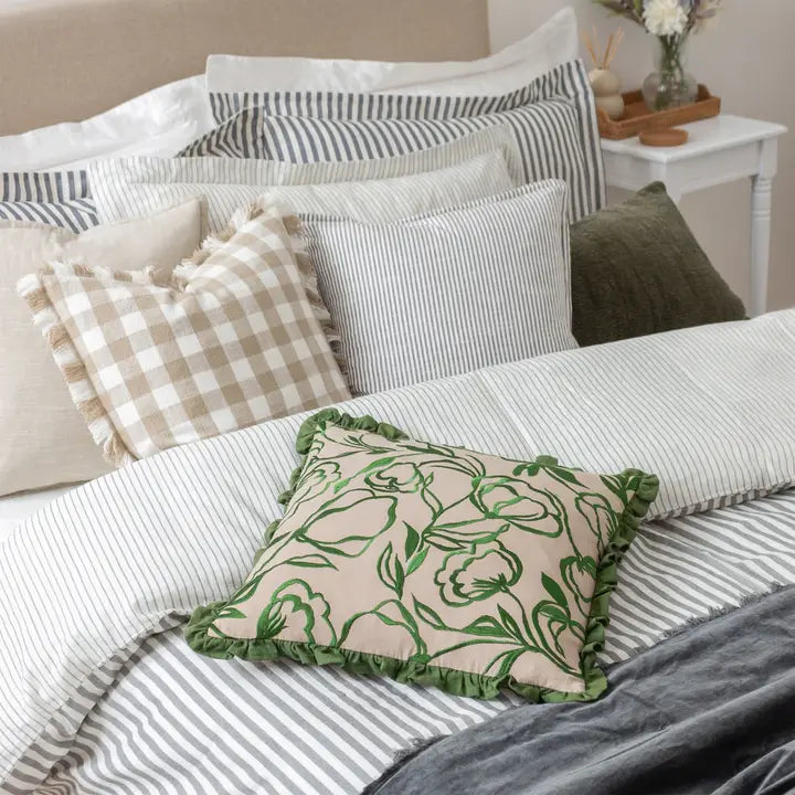 Truro Stripe Reversible Cushion Grey