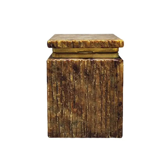 Handmade Italian Alabaster Box – Warm Brown Hue