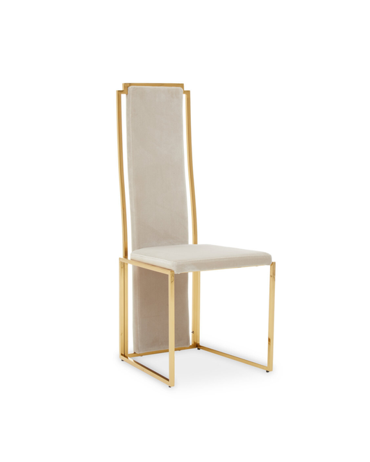 Port Dining Chair - Gold & Mink