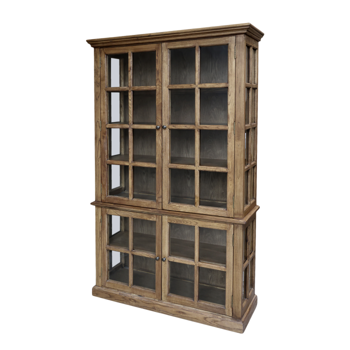 Malibu Display Cabinet - 4 Door - Natural