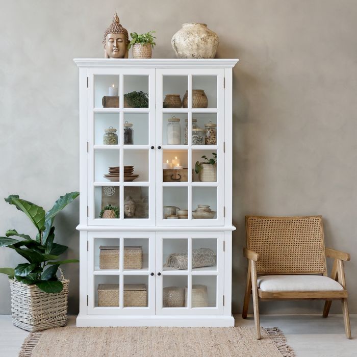 Malibu Display Cabinet - 4 Door - White