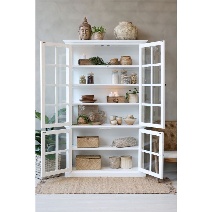 Malibu Display Cabinet - 4 Door - White