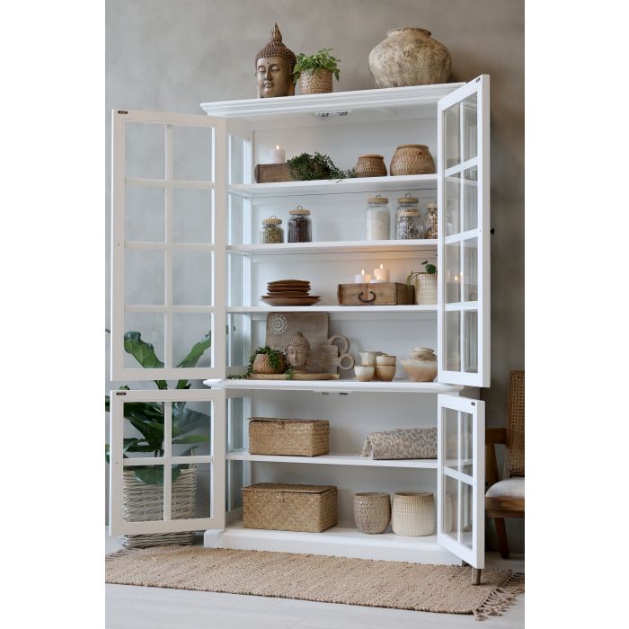 Malibu Display Cabinet - 4 Door - White