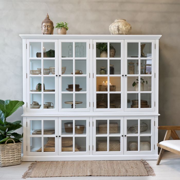 Malibu Display Cabinet - 8 Door - White