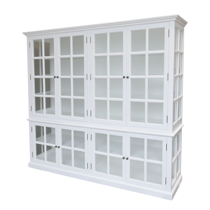 Malibu Display Cabinet - 8 Door - White