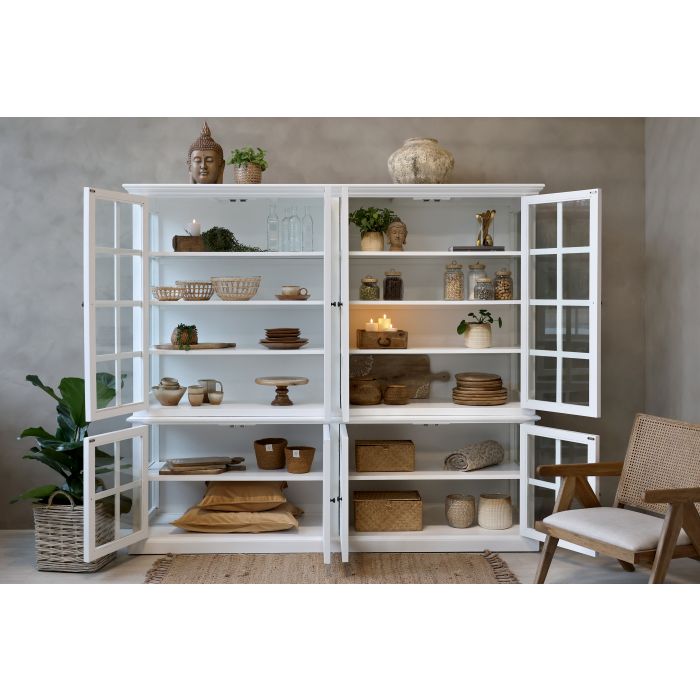 Malibu Display Cabinet - 8 Door - White