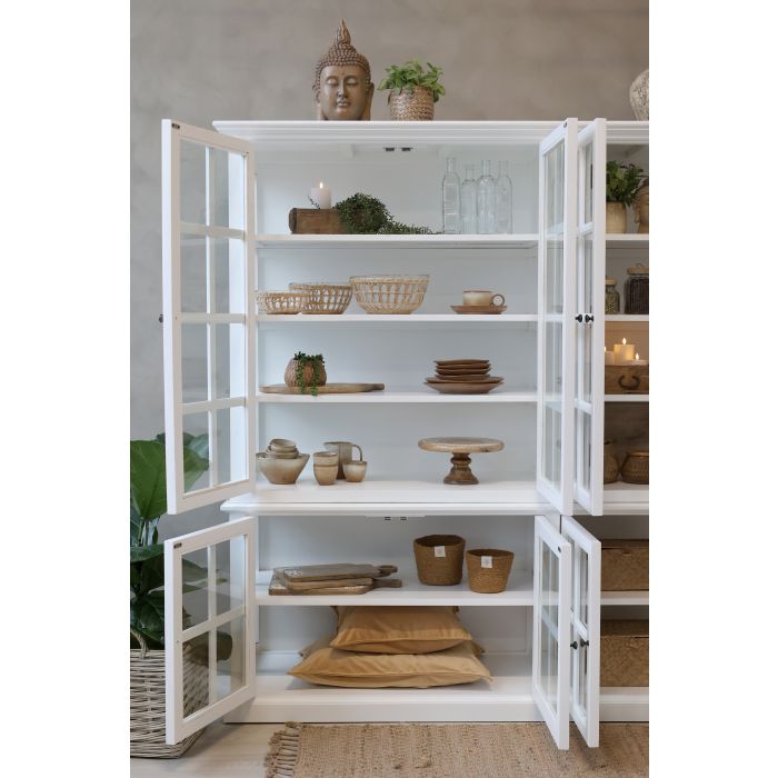 Malibu Display Cabinet - 8 Door - White