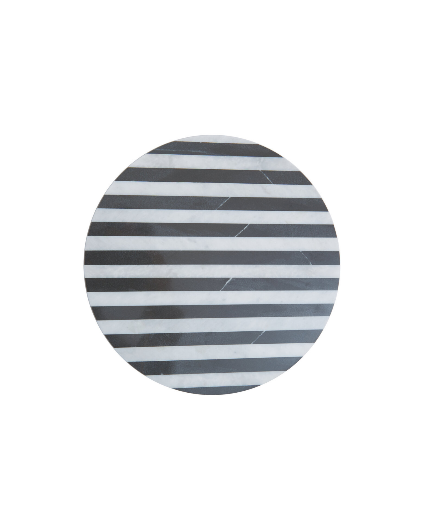 Vesta Round Marble Cheese Board - Black & White