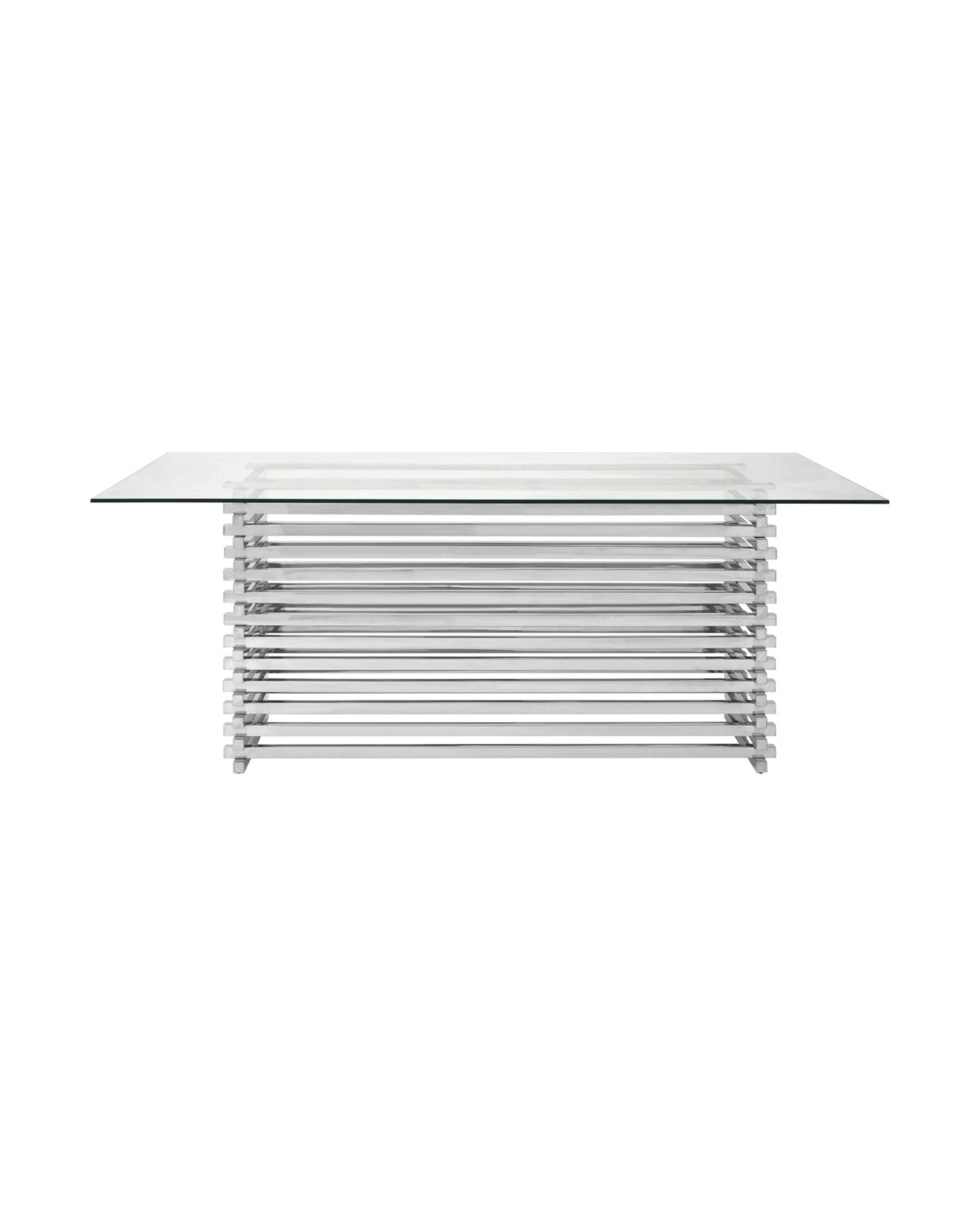 Conrad Dining Table - Silver & Glass