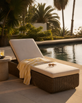 Dune Rattan Sun Lounger - Dark Brown