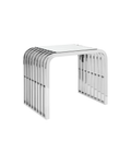 Conrad End Table - Silver & Glass