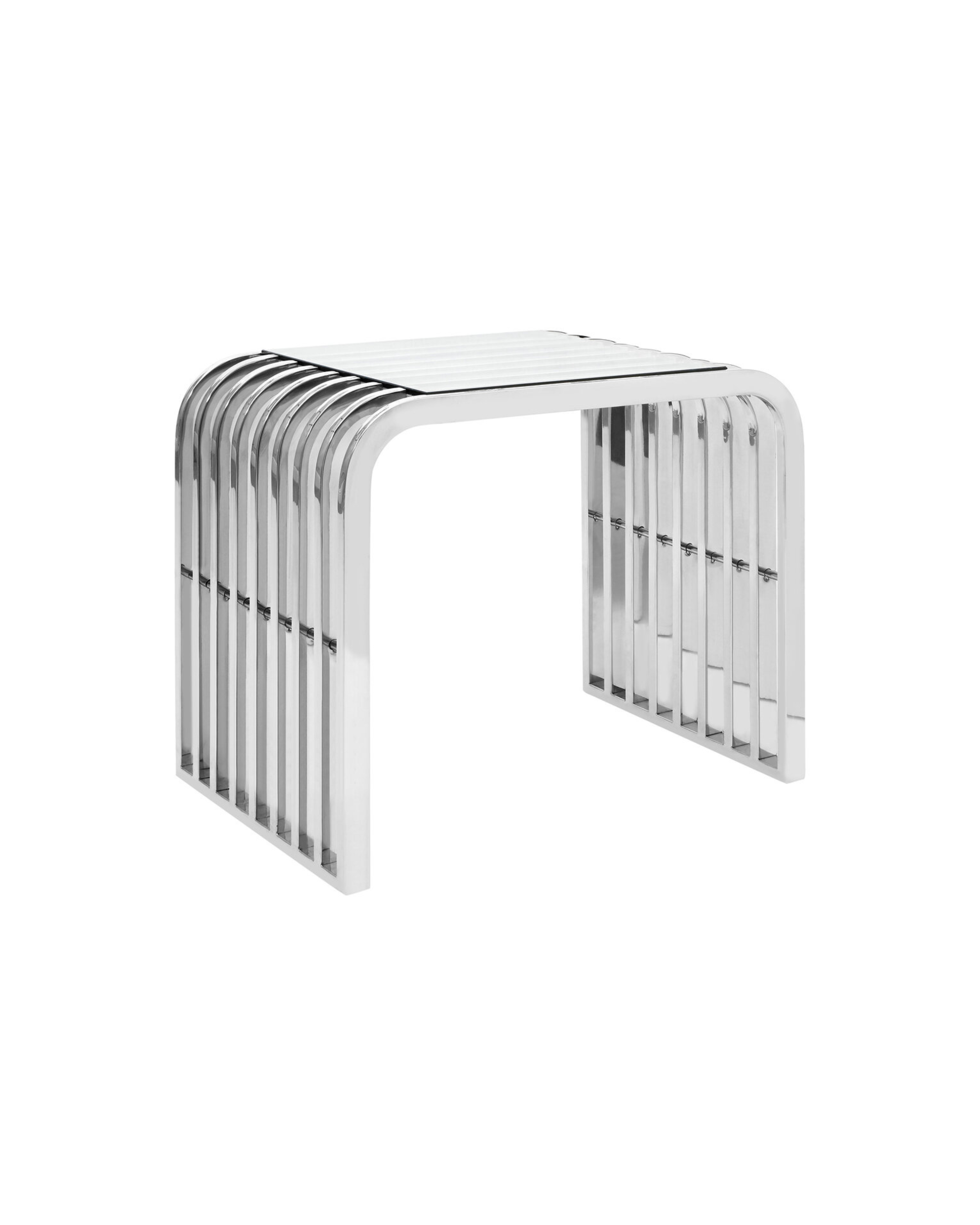 Conrad End Table - Silver & Glass
