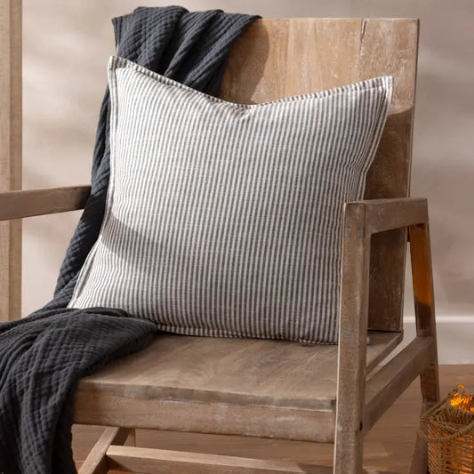 Truro Stripe Reversible Cushion Grey
