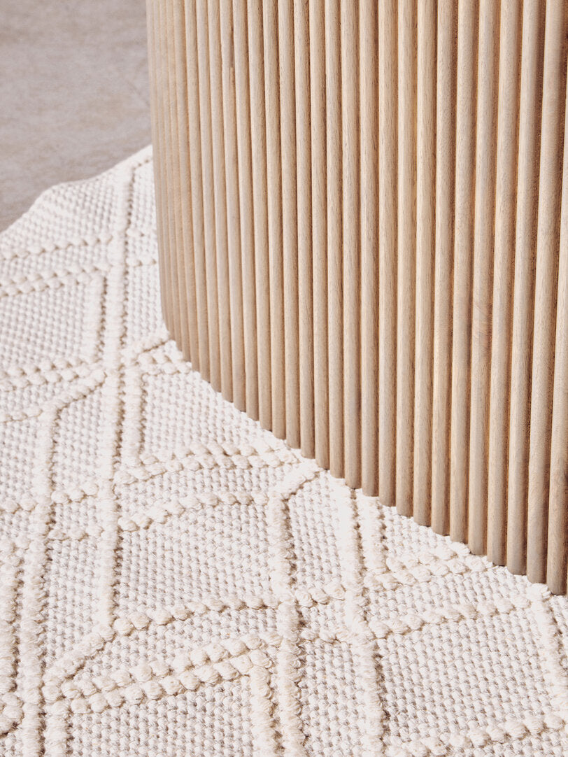 Luma Geometric Ivory Rug - 180 x 120