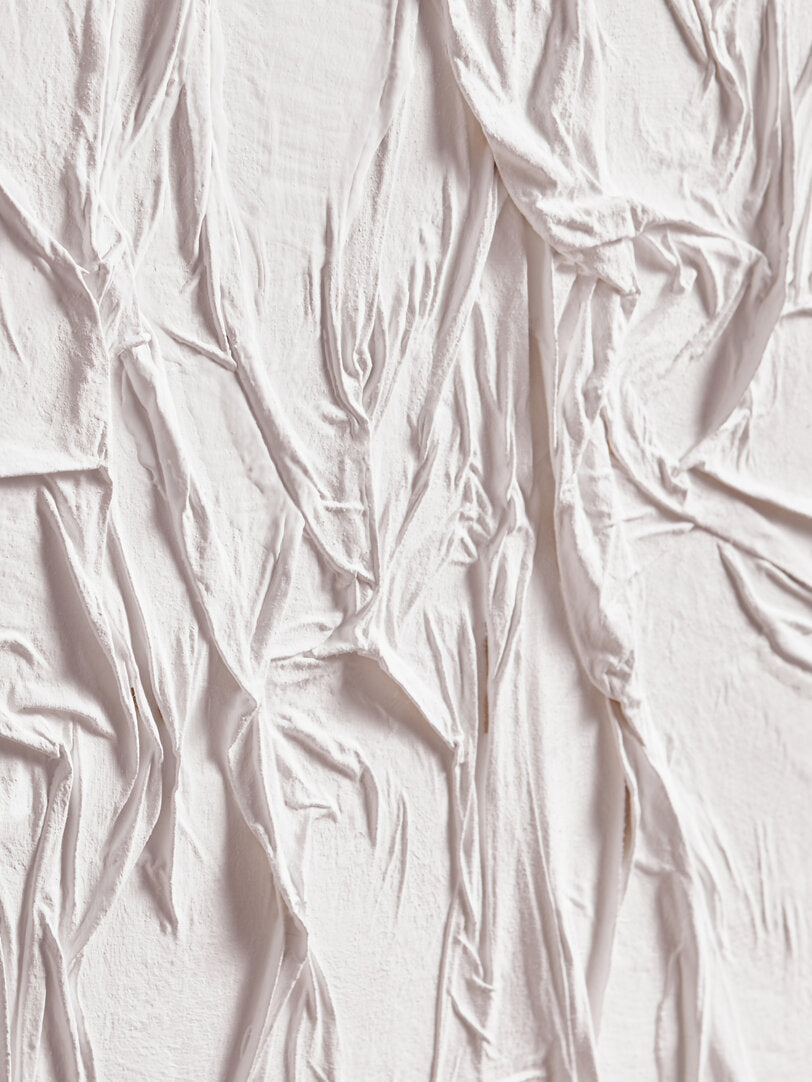 Cora Sculptural Fabric Wall Art - White