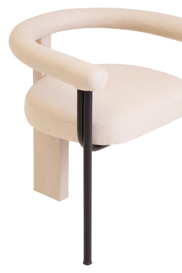 Leighton Dining Chair - Cream Linen