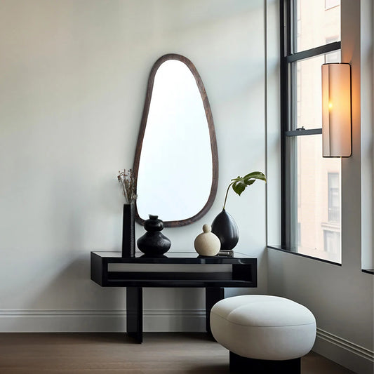 Rafael Curved Wooden Mirror