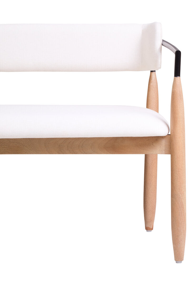 Maeve Dining Bench - Cream