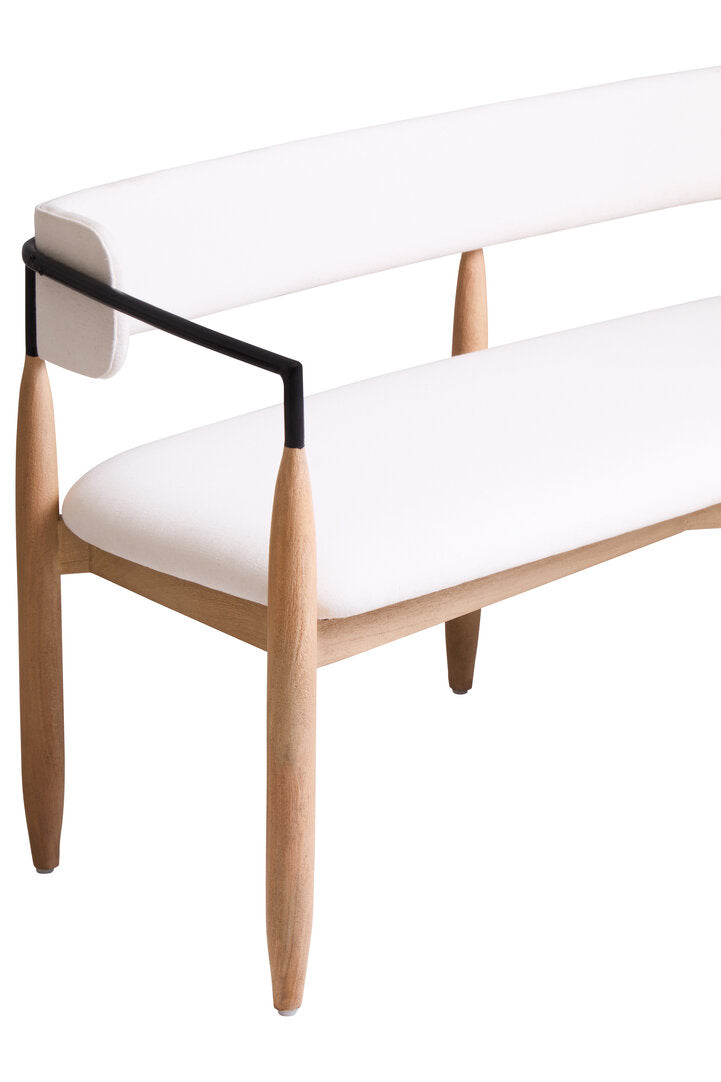 Maeve Dining Bench - Cream