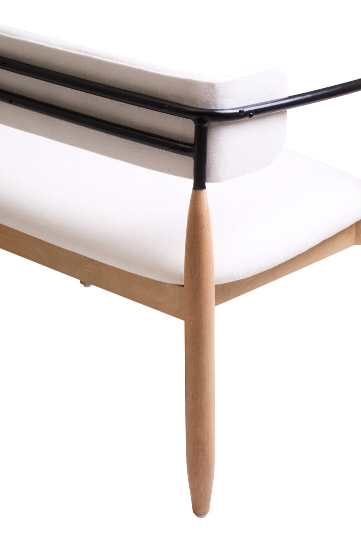 Maeve Dining Bench - Cream