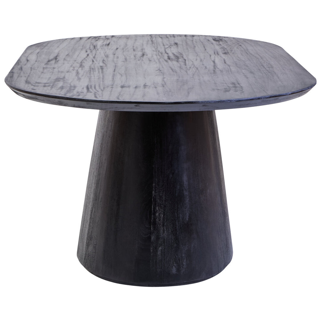 Noah Mango Wood Dining Table - Oval - Black