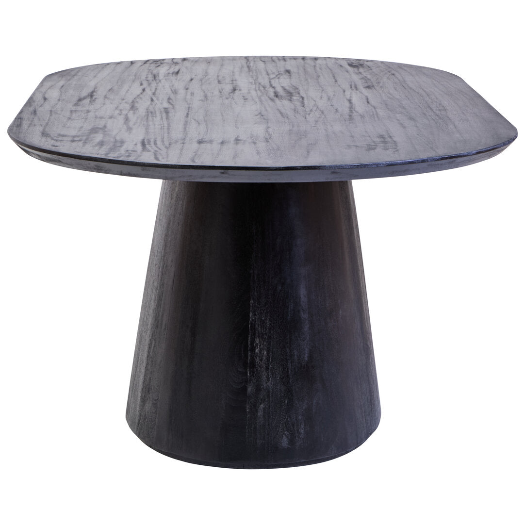 Noah Mango Wood Dining Table - Oval - Black