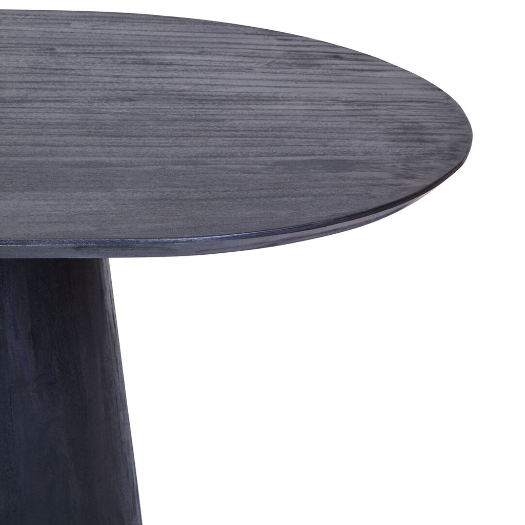 Noah Mango Wood Dining Table - Oval - Black