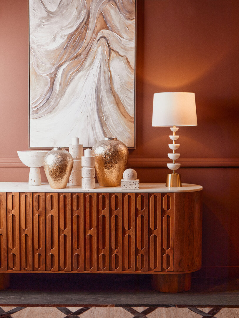 Corenti Silver and Gold Ombre Finish Vase - Small