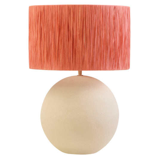 Tahlia Table Lamp with Rust Raffia Shade