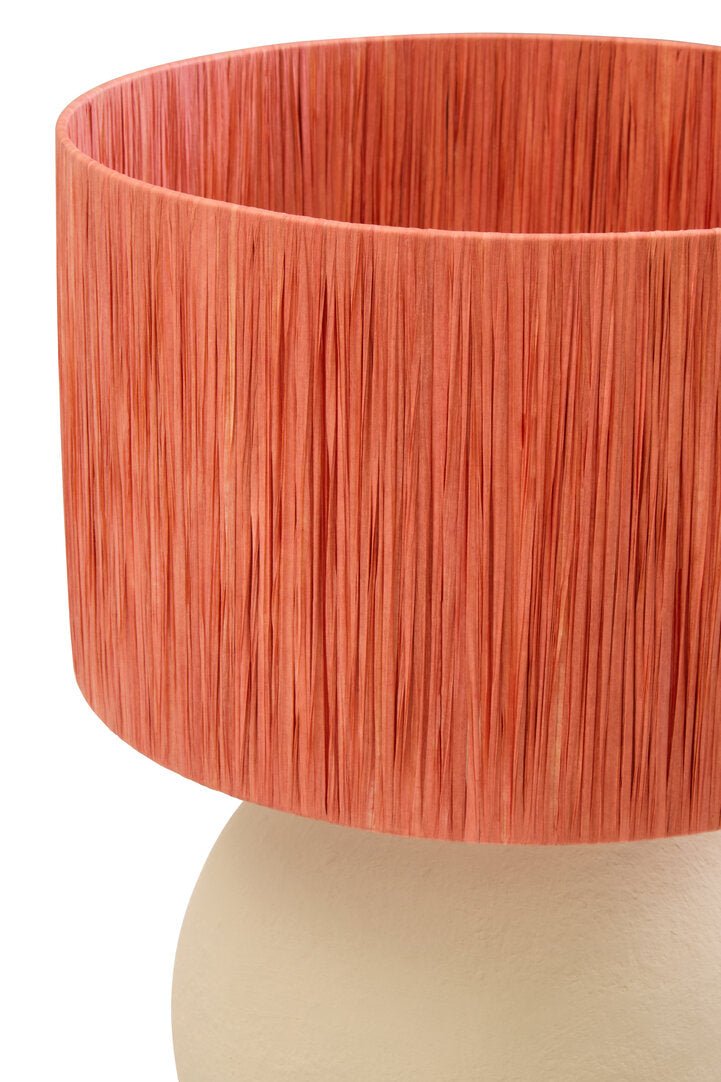 Tahlia Table Lamp with Rust Raffia Shade