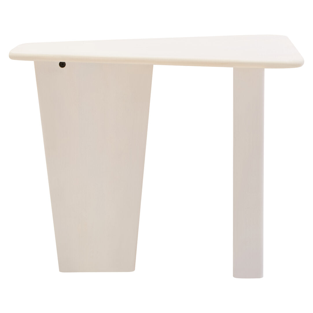Baylor Mango Wood Side Table - White Wash