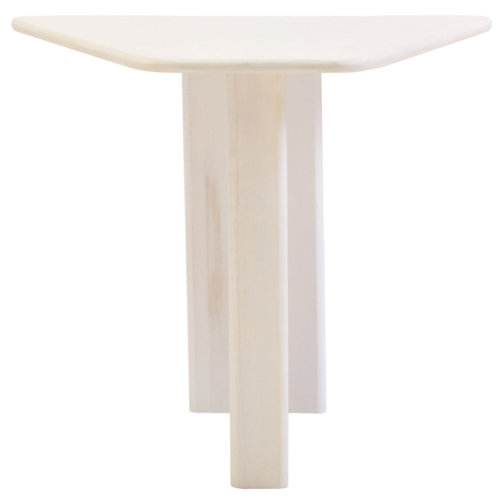 Baylor Mango Wood Side Table - White Wash