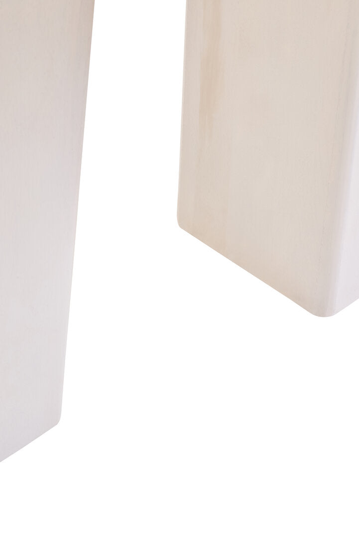 Baylor Mango Wood Side Table - White Wash