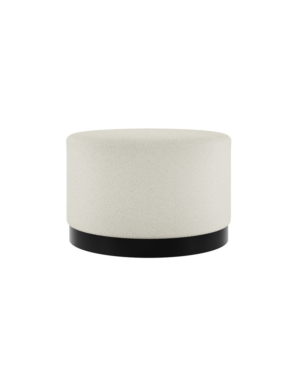 Large Sanderson Pouffe - Ivory Boucle
