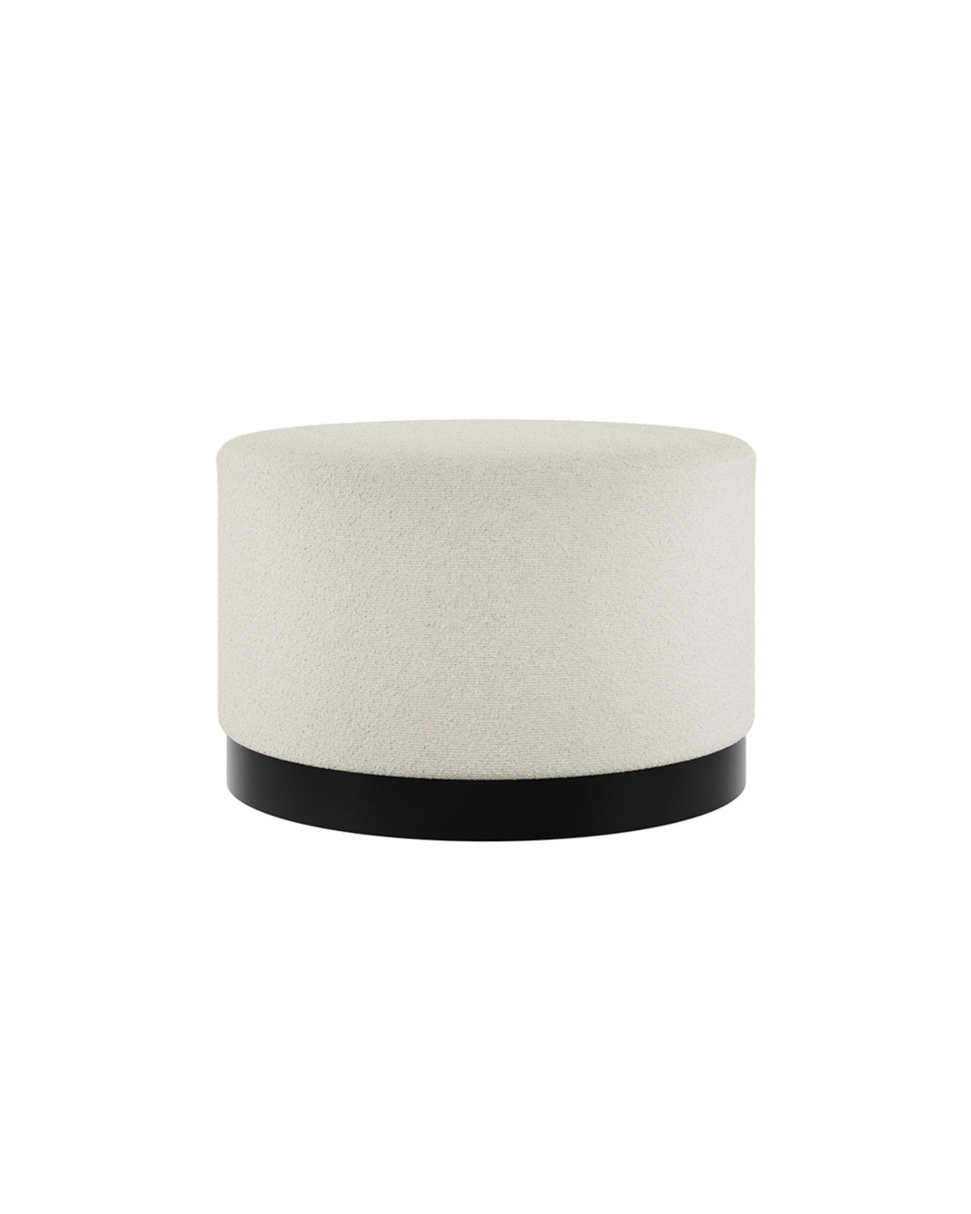Large Sanderson Pouffe - Ivory Boucle