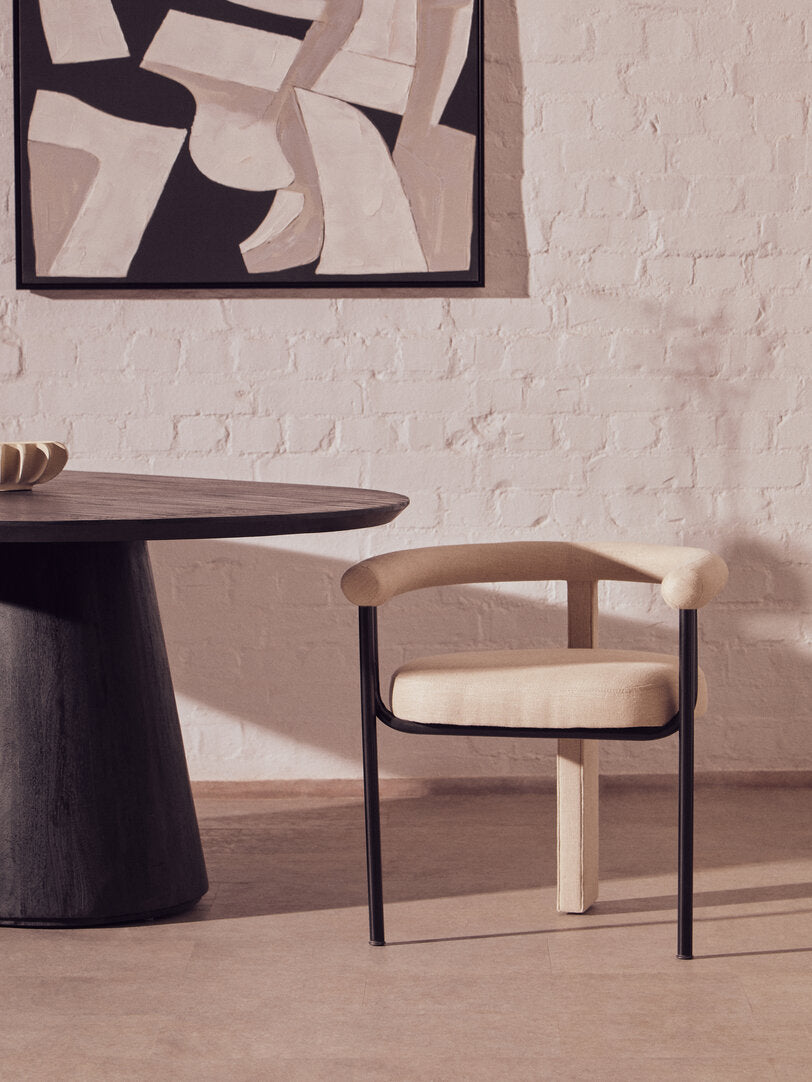 Leighton Dining Chair - Cream Linen
