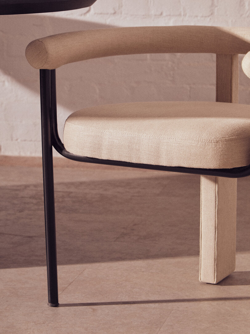 Leighton Dining Chair - Cream Linen